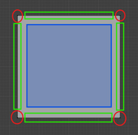 Square showing vertices, edges, and faces