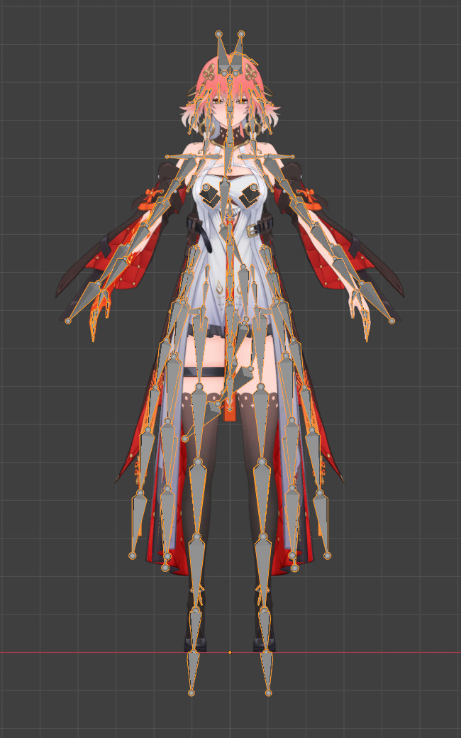 Changli's character model skeleton