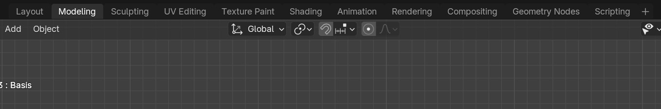 Blender UV Editing workspace tab